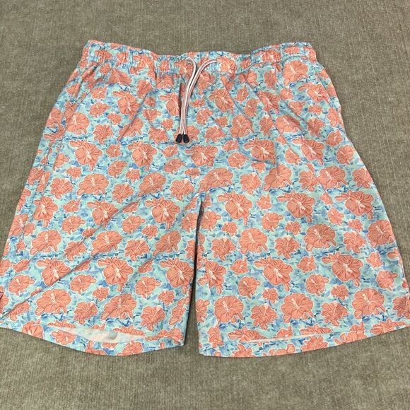 Peter Millar Trunks Mens L Seaside Collection Floral Mesh Lined Bright Colorful - Picture 1 of 8